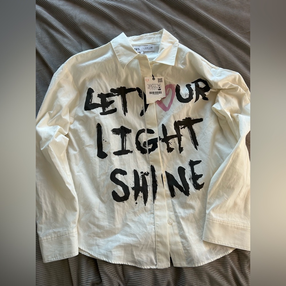 Zara Girls Let Your Light Shine 13-14Y NWT